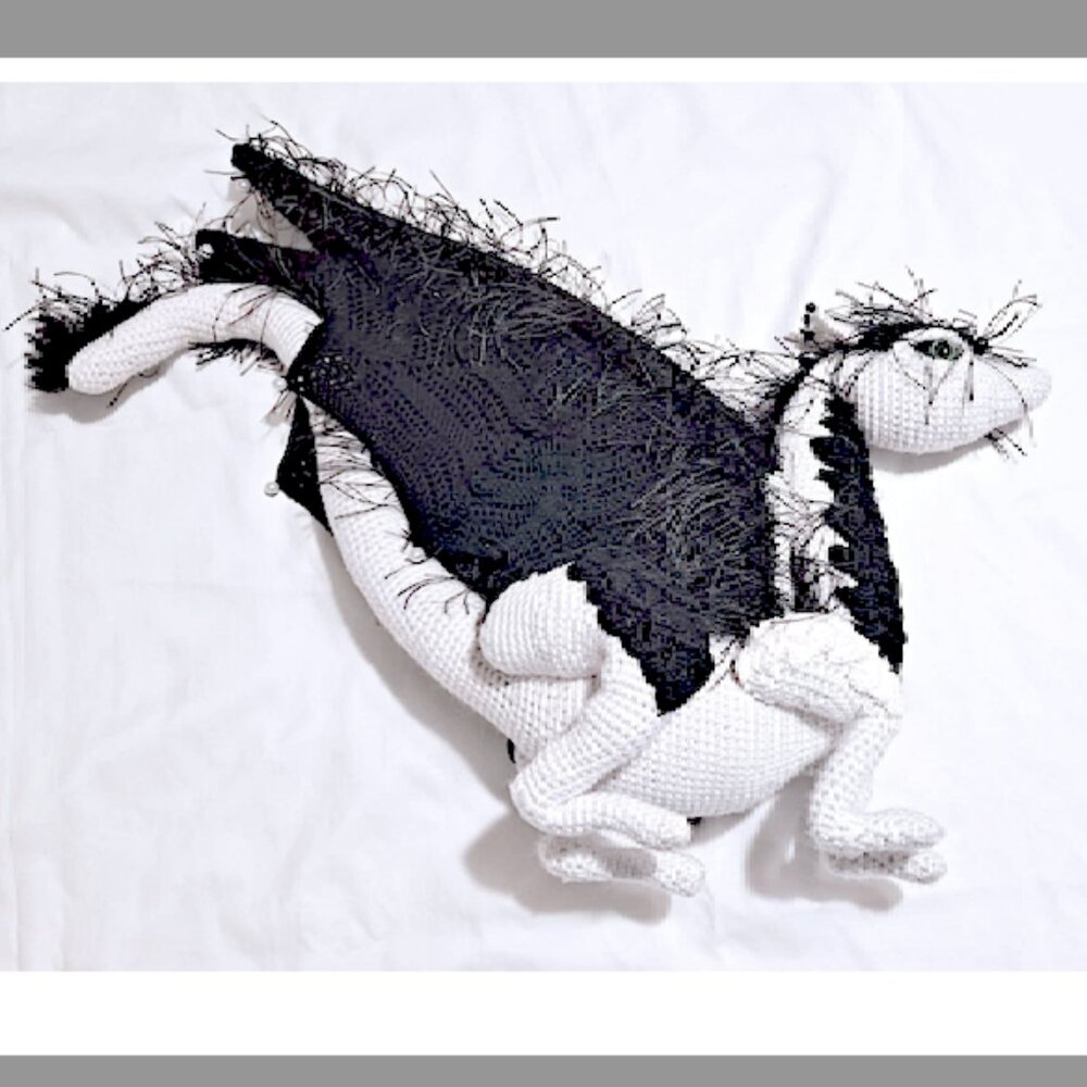 Hand Made Posable Crochet Dragon - Medium Large - Picture 5 of 16
